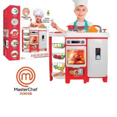 Imagem de Cozinha Infantil Master Chef Avental Acessórios E Frutas - Samba Toys
