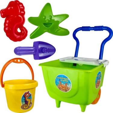 Imagem de Carrinho De Praia Grande Com Acessórios - Tilin Brinquedos, Verde