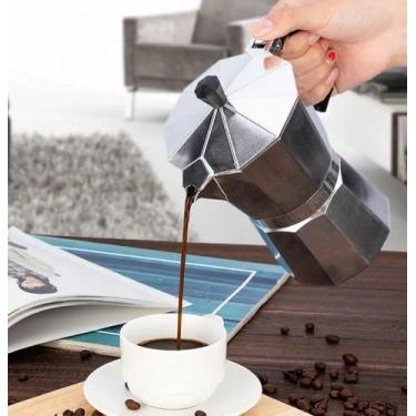 Imagem de cafeteira italiana 300ML 6 xicaras de aluminio cafe expresso - opsshop