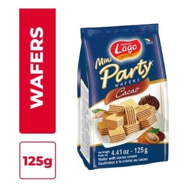Imagem de Biscoito Wafer Italiano Lago Mini Party Cacau 125g Crocante