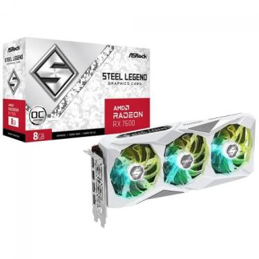 Imagem de Placa de Vídeo ASRock AMD Radeon RX 7600 Steel Legend OC, 8GB, GDDR6, 