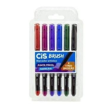 Imagem de Estojo Marcador Artístico Cis Dual Brush C/6 Cores 58.0000