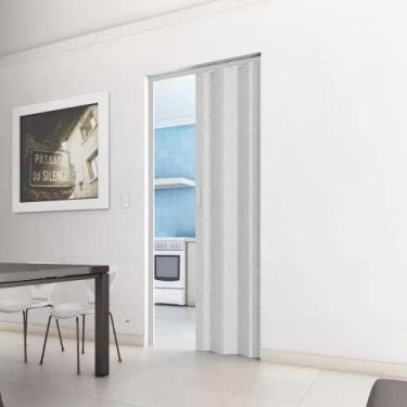 Imagem de Porta Sanfonada de PVC 210cm x 72cm Plastporta Bcf Cinza