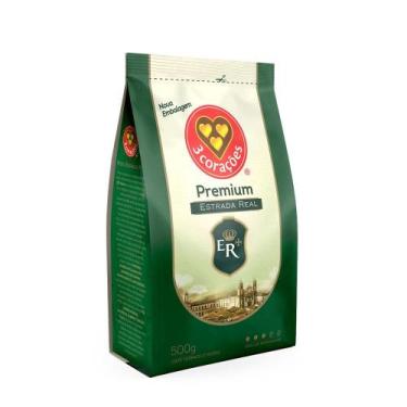 Imagem de Café Torrado e Moído 3 Corações Estrada Real Premium Pacote 500g