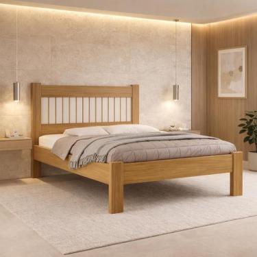 Imagem de Cama Para Quarto De Casal Tradicional Bela Estilo Moderna MDF Com Estr