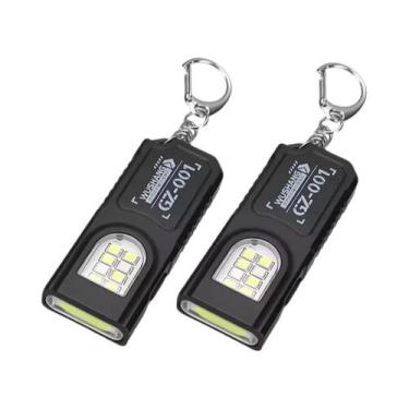 Imagem de Lanterna Mini COB LED Recarregável, Potente, Com Clip Para Chaveiro, L