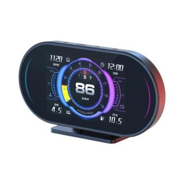 Imagem de Scanner Automotivo Digital HUD OBD2 Com Medidor De Combustível, Temper