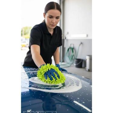 Imagem de 2x Luva Microfibra Lavagem Automotiva Sem Riscos  Encerra I - Congratu