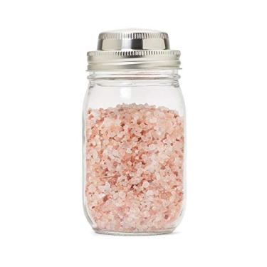 Imagem de Jarware Agitador de temperos de aço inoxidável, tampa de tempero de frasco de vidro de boca regular