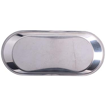 Imagem de Bandeja de armazenamento, organizador de toalhas feito de aço inoxidável fácil de limpar para banheiro doméstico(pequena)