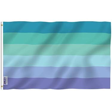 Imagem de Anley Fly Breeze 3x5 pés Nomascsexual Pride Flag - Cabeçalho de lona e costura dupla - Amor de mulheres lésbicas Bandeiras LGBT de poliéster com ilhós de latão 3 x 5 pés