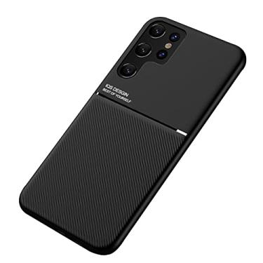 Imagem de Kepuch Mowen Capa para Samsung Galaxy S22 Ultra 5G - Case Placa de Metal Embutida para Samsung Galaxy S22 Ultra 5G - Preto