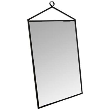 Imagem de Espelho de parede em metal preto 64x35,5 cm