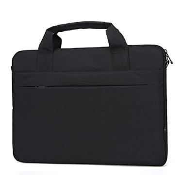 Imagem de Elonglin Maleta para Laptop Adulto Unissex Bolsa Protetora de 13-15,6 "Ipad Bolsa para Notebook à Prova d'água com Alça de Ombro Ajustável Preto 15,6 polegadas