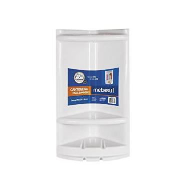 Imagem de Prateleira Cantoneira Plástica Branca Metasul