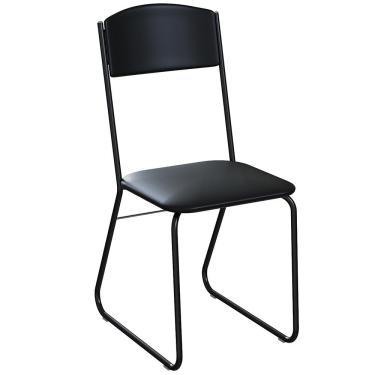 Imagem de Cadeira Brigatto Betin Fixa com Encosto e Assento D18 - Preto