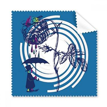 Imagem de Plant Leaves Chapéu de guarda-chuva rosa, pano de limpeza de flores, 5 peças