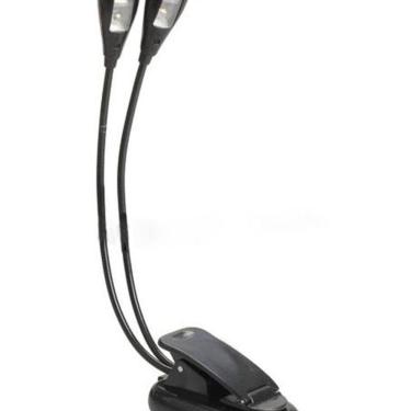 Imagem de Luminária De 4Leds,Dupla E Flexível P/Estante De Partitura