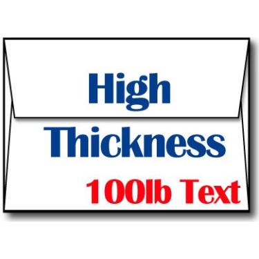 Imagem de Envelopes A1 branco ultra grosso – Envelopes resistentes, duráveis e pesados para convites e cartões de felicitações, Branco, 100 Envelopes
