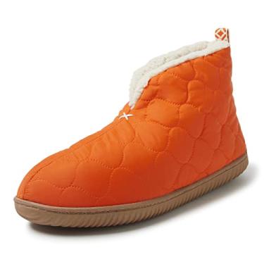 Imagem de Dearfoams Pantufa masculina para aquecimento interno/externo, Laranja, Medium
