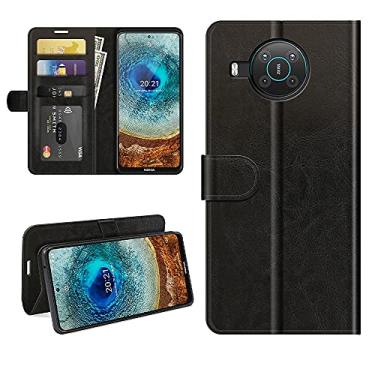Imagem de HONGYAN Capa de telefone Para Nokia X10/X20 R64 TEXTURA ÚNICA CASA DE PROTEÇÃO HORIZONTAL DE FLIP COM SLOTS E CARTO E CARTÃO E FOTO DE FOTO Capa protetora