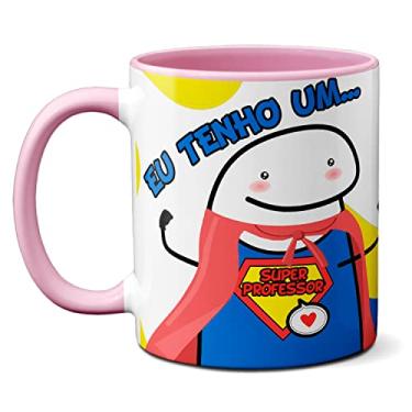Imagem de Caneca Criativa Meme Flork Tenho Um Super Professor Presente (Rosa)