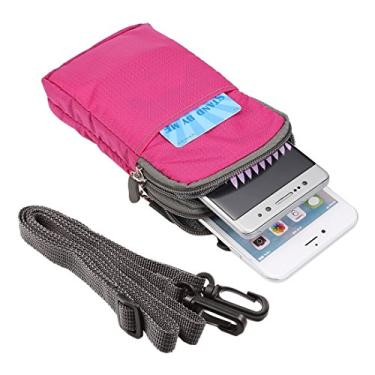Imagem de Universal Multi-function Plaid Texture Double Layer Zipper Sports Waist Bag/Shoulder Bag for iPhone X & 7 & 7 Plus/Galaxy S9+ / S8+ / Note 8 / Sony Z5 / Huawei Mate 8, Size: 16.5 x 9.0 x 3.0cm
