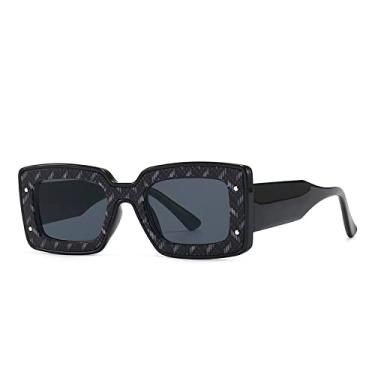 Imagem de Óculos de Sol Retro Feminino UV400 Leopardo Armação Grossa Óculos de Sol Quadrado Para Mulheres Presentes Estilo Verão Feminino, 1,A