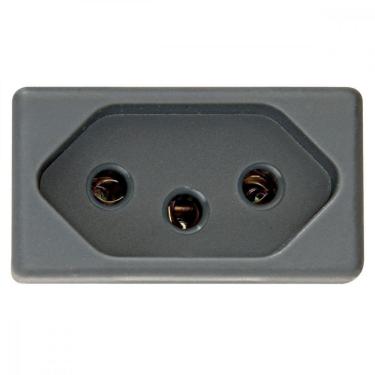 Imagem de Módulo para Tomada 2p+t Tramontina Izyflat 10 A 250V Grafite