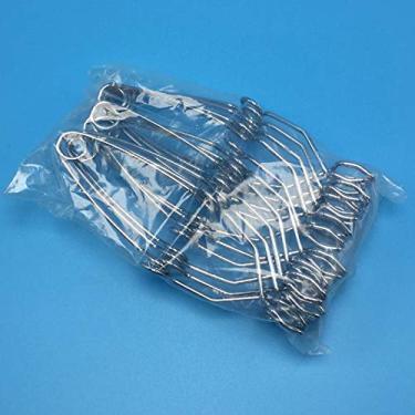 Imagem de Braçadeira de tubo de ensaio para laboratórios, 10 peças, aço inoxidável com pegadores de dedo, 15 cm de comprimento