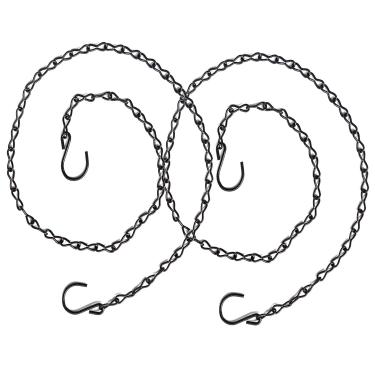 Imagem de Pacote com 2 arnês de aço com gancho ajustável, corrente para pendurar alimentadores de frango, corrente para pendurar pássaros, 101,6 cm de comprimento, capaz de aguentar até 30 libras