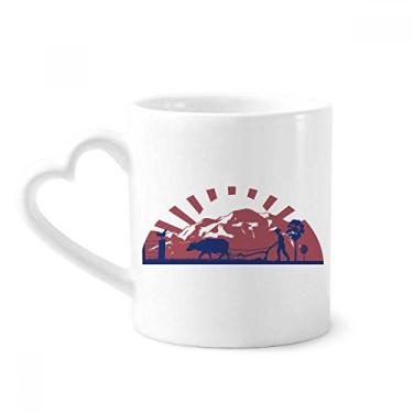 Imagem de Caneca de cultura alfandegária tailandesa do Reino da Tailândia Caneca de café cerâmica copo de coração de vidro