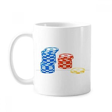 Imagem de Caneca de cerâmica com ilustração de arranjos de fichas de cassino cerâmica xícara de porcelana de café louça