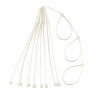 Imagem de EDA Abraçadeira De Nylon 4 8 X 300 Mm Com 100 Peças Branca Eda