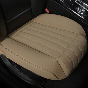Imagem de EDEALYN 1 peça de couro PU capa universal para assento de carro proteção para assento de carro assento de carro serve para a maioria dos Sedans e caminhão e SUV, With Leg Rest - Beige
