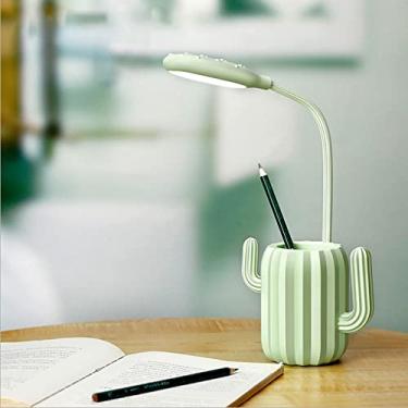 Imagem de Luminária de mesa, luminária de mesa de LED para escritório em casa, 3 modos, luz de mesa de LED regulável, pequena luminária de mesa com porta de carregamento USB, lâmpadas de mesa para lâmpada de mesa de escritório recarregável, linda luminária de mesa