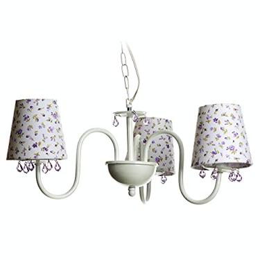 Imagem de Potinho de Mel Lustre Com 3 Lâmpadas Pingente Gotinha Quarto Bebê Infantil Menina Lilás