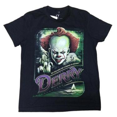 Imagem de Camiseta It O Palhaço Pennywise Derry Série Filme De Terror Bm - Belos