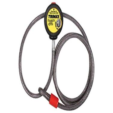 Imagem de Trimax VMAX6 Multiuso Versa Cabo Cadeado (1,8 m de comprimento x 10 mm Cabo), Preto