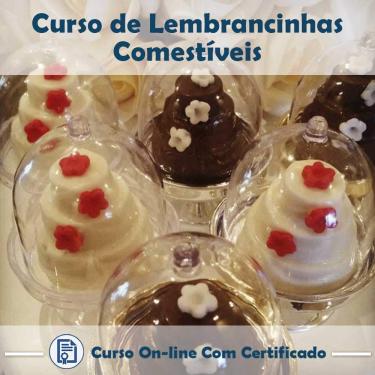 Imagem de Curso online em videoaula sobre Lembrancinhas Comestíveis com Certificado + 2 brindes