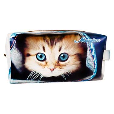 Imagem de Necessaire Pet Feminina Gatinho Azul, Magicc