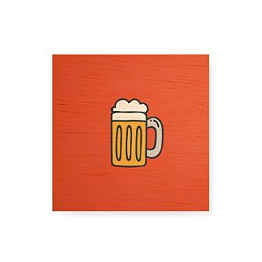 Imagem de Arte Maníacos Quadro decorativo com moldura caixa branca em Madeira - Bebida Chopp - 30x30cm