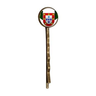 Imagem de Portugal Emblema Nacional Símbolo Country Retro Metal Hair Bobby Pin Headwear