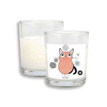 Imagem de Smile Animal Pink Cat Art Deco Gift Fashion White Candles Cera de incenso perfumada