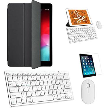 Imagem de Kit Capa Smart Case Preto/Teclado e Mouse branco e Película para iPad Pro 11" 2020