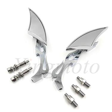 Imagem de NBX- Universal 10 mm 8 mm Lâmina CNC Motocicleta Cruiser Chopper Espelho Personalizado para Compatível com Harley