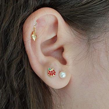 Imagem de Brinco de Maçã Folheado a Ouro 18k