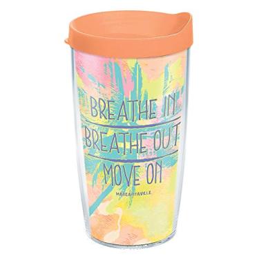 Imagem de Tervis Feito nos EUA Margaritaville Taças de Parede Dupla Respirável e Isolado Copo Mantém as Bebidas Frias e Quentes, 473 ml, Transparente
