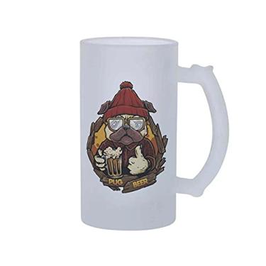 Imagem de Caneca de Chopp Pug Beer Presente Criativo cor:Branco