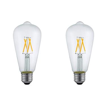 Imagem de 2 Lâmpada Filamento LED ST64 4W 2400K Braco Quente Alu98